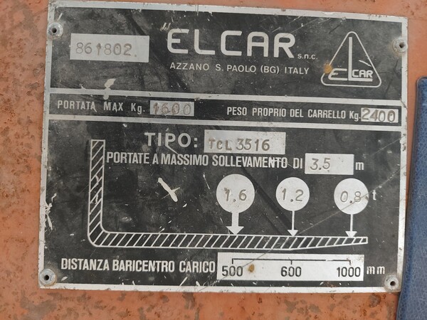 2#7700 Autovettura Opel e carrello elevatore Elcar in vendita - foto 20