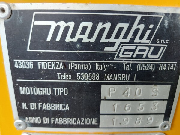 11#7722 Gru su ruote Manchi P40S in vendita - foto 8