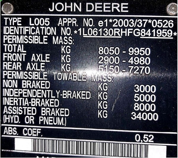 11#7773 Trattore John Deere 6130R in vendita - foto 2