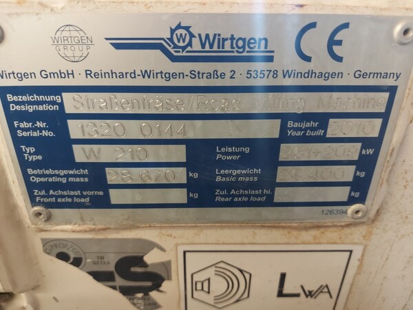 47#7778 Fresa stradale Wirtgen W 210 in vendita - foto 9