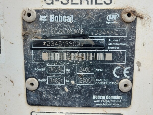 53#7778 Miniescavatore Bobcat 334 G in vendita - foto 2