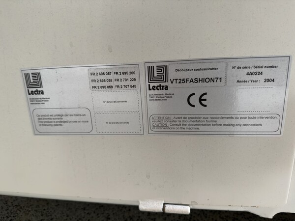 2#7821 Macchina da taglio automatica Lectra Vector2500 in vendita - foto 2