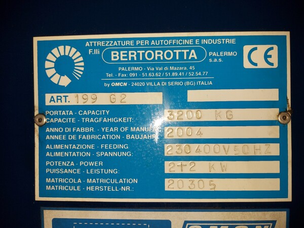 9#7842 Ponte sollevatore OMCN 199G2 in vendita - foto 2