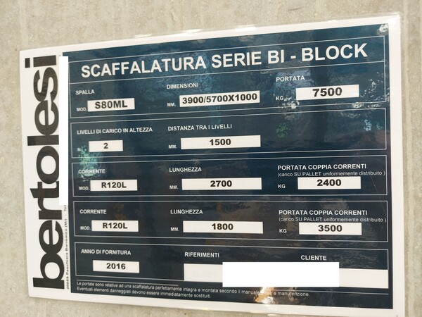 2#7847 Scaffalatura da magazzino e pannelli separatori in vendita - foto 15