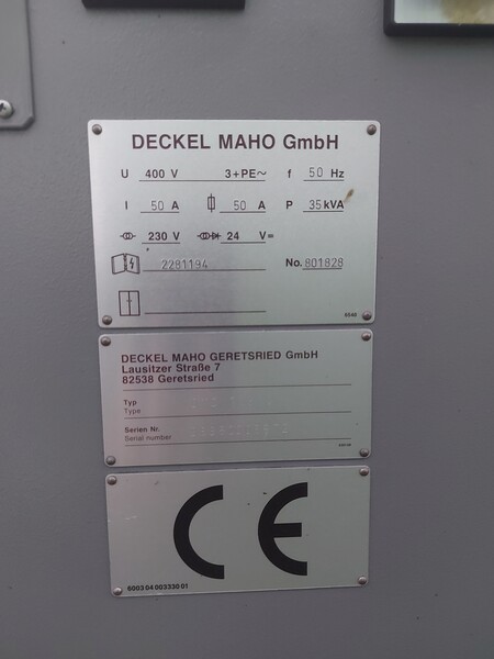 12#7923 Fresatrice CN Deckel Maho DMC 103 V in vendita - foto 3