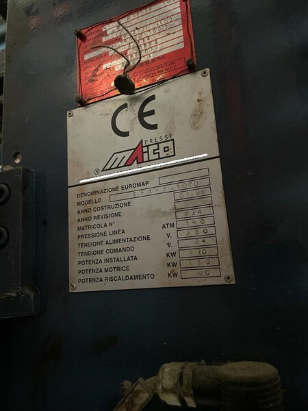 1#7965 Pressa a Iniezione Maico TEK S 1000 con Robot in vendita - foto 2