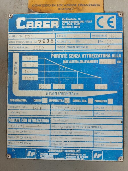 6#8076 Carrello elevatore Carer in vendita - foto 7