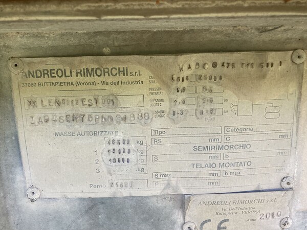 121#8091 Semirimorchio Andreoli in vendita - foto 11