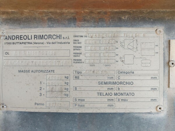 48#8091 Semirimorchio Andreoli 46EP in vendita - foto 8