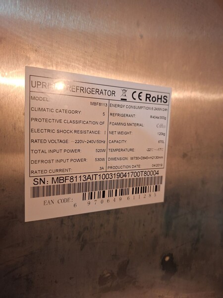 18#8242 Armadio frigo, armadio gelo, carrello termico in vendita - foto 6