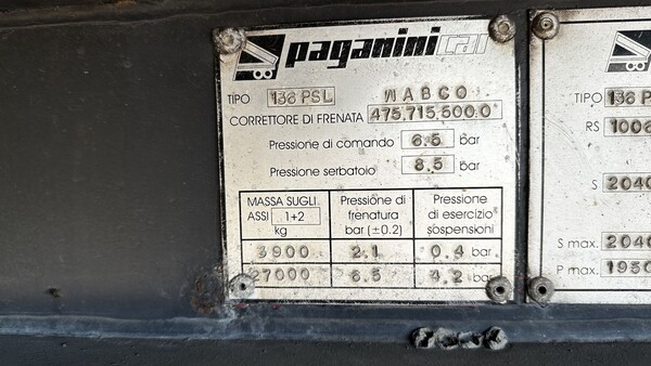 2#8332 Semirimorchio Paganini Car modello 136PSL con cassone ribaltabile in vendita - foto 10