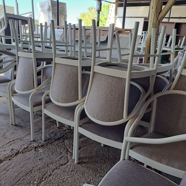 68#8391 20 poltroncine con legno e tessuto in vendita - foto 2