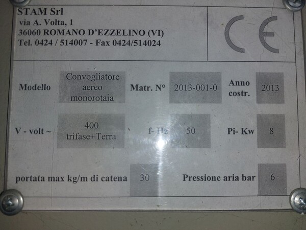 17#8395 Magazzino di stoccaggio monorotaia STAM in vendita - foto 5