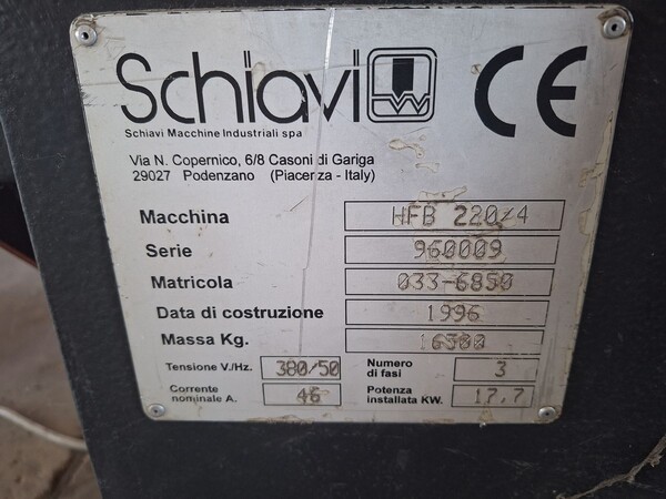8#8413 Pressopiegatrice Schiavi 3000x280T in vendita - foto 4