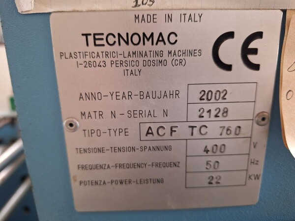 1#8440 Plastificatrice Tecnomac in vendita - foto 12