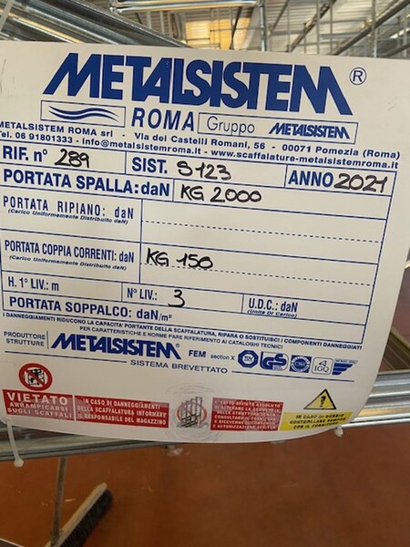 4#8448 Scaffalatura leggera metalsistem sistema 123 in vendita - foto 4