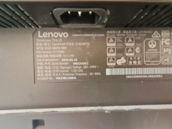 1#8500 Monitor Lenovo ThinkVision in vendita - foto 5