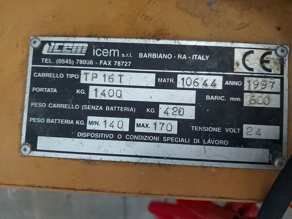 2#8506 Transpallet elettrico Icem in vendita - foto 2
