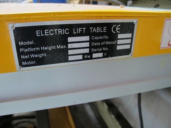 60#8549 Piattaforma Idraulica Electric lift table in vendita - foto 7