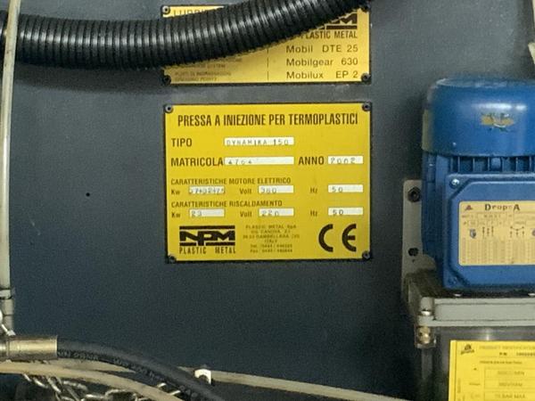 1#8636 Pressa a Iniezione per termoplastici NPM Dynamic 150 con accessori in vendita - foto 13