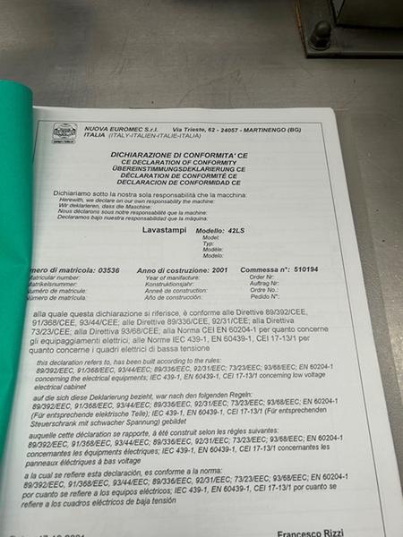 10#8655 Lava stampi Nuova Euromec in vendita - foto 11