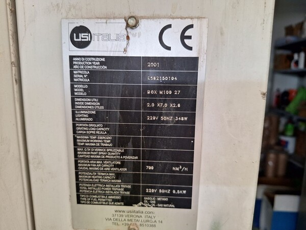 8#8759 Cabina forno verniciatura in vendita - foto 4