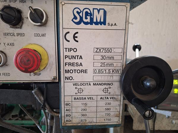 9#8760 Trapano fresa SGM in vendita - foto 2