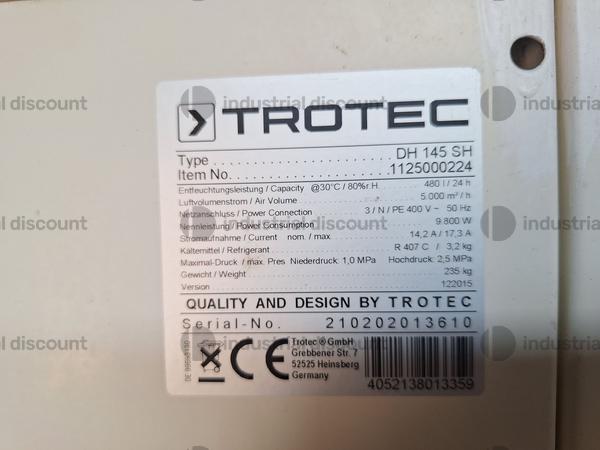 1#8767 Deumidificatore industriale Trotec DH145SH in vendita - foto 4