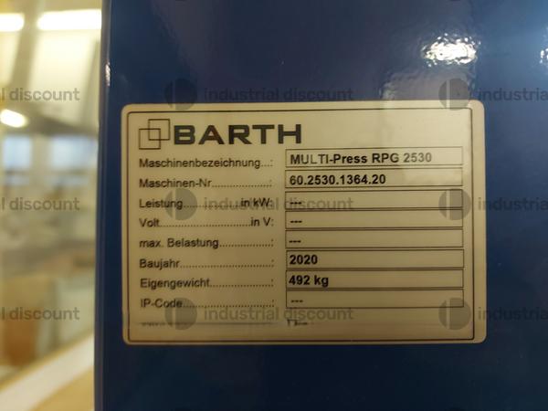 8#8771 Pressa per incollaggio Barth Multi-Press RPG 2530 in vendita - foto 3