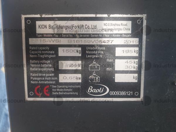 7#8884 Transpallet elettrico Baoli in vendita - foto 2