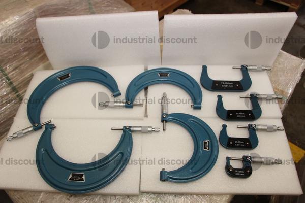 138#9012 Set 8x Micrometri Millesimali per Esterni 0-200 x 0,001 mm  FREUTEK SDM0056 in vendita - foto 4