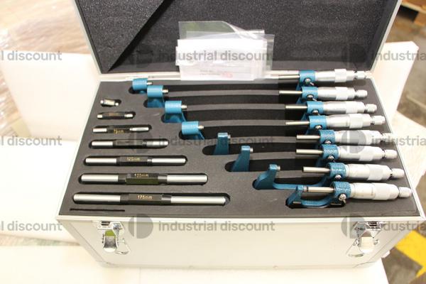 138#9012 Set 8x Micrometri Millesimali per Esterni 0-200 x 0,001 mm  FREUTEK SDM0056 in vendita - foto 7