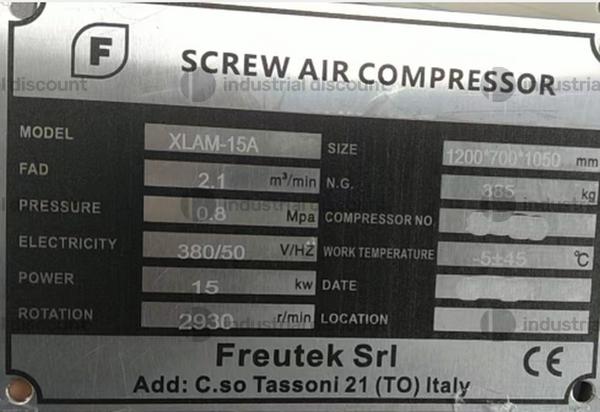 44#9012 Compressore d'aria a vite 15 kW in vendita - foto 12