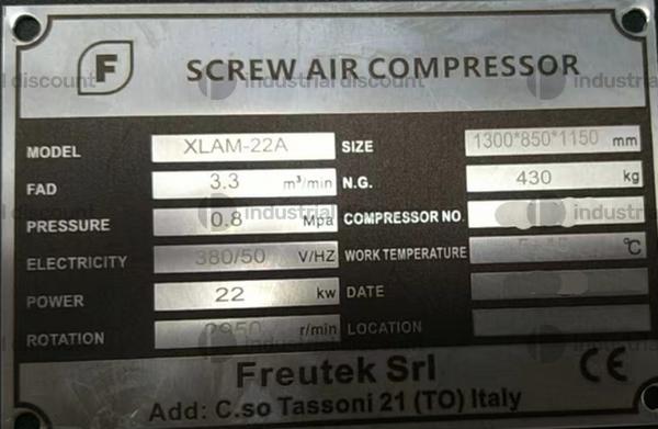 45#9012 Compressore d'aria a vite  22 kW in vendita - foto 11