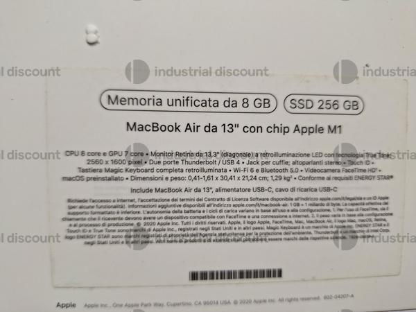 5#9095 Apple Macbook air M1 con scatola in vendita - foto 5