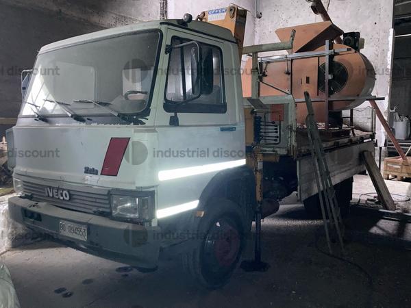1#9189 Autocarro Fiat Iveco 109 con cassone ribaltabile trilaterale e gru Effer in vendita - foto 1