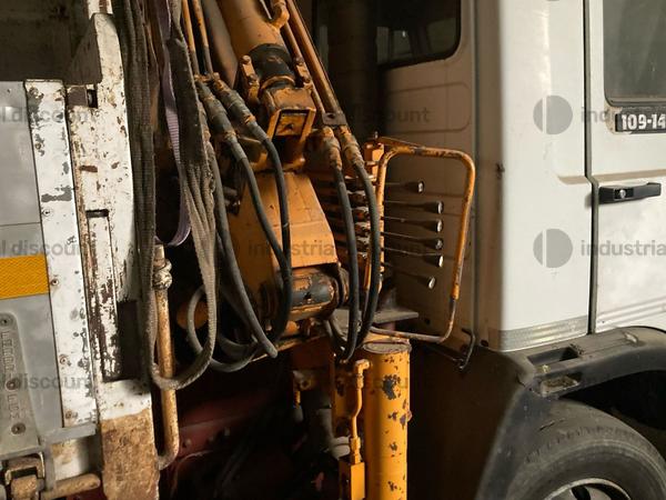 1#9189 Autocarro Fiat Iveco 109 con cassone ribaltabile trilaterale e gru Effer in vendita - foto 6