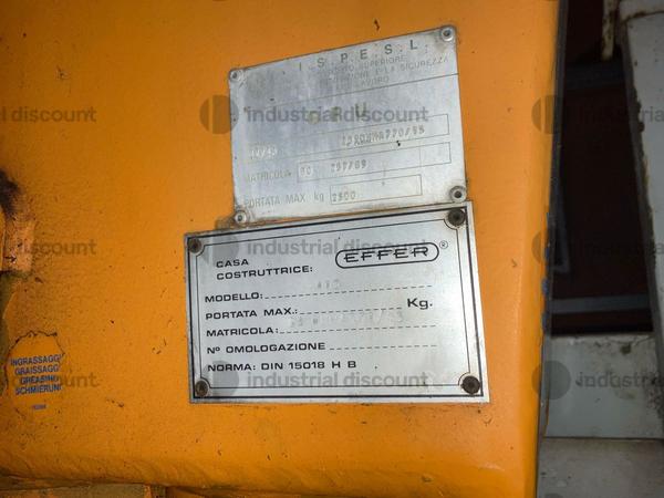 1#9189 Autocarro Fiat Iveco 109 con cassone ribaltabile trilaterale e gru Effer in vendita - foto 11