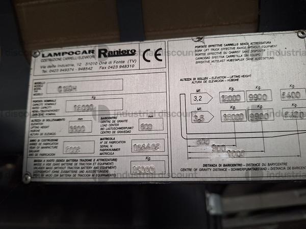 12#9286 Carrello elevatore diesel Rainero C120H in vendita - foto 11