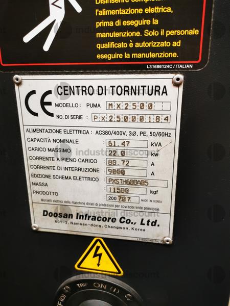 17#9299 Centro di tornitura Doosan PUMA MX 2500 in vendita - foto 2