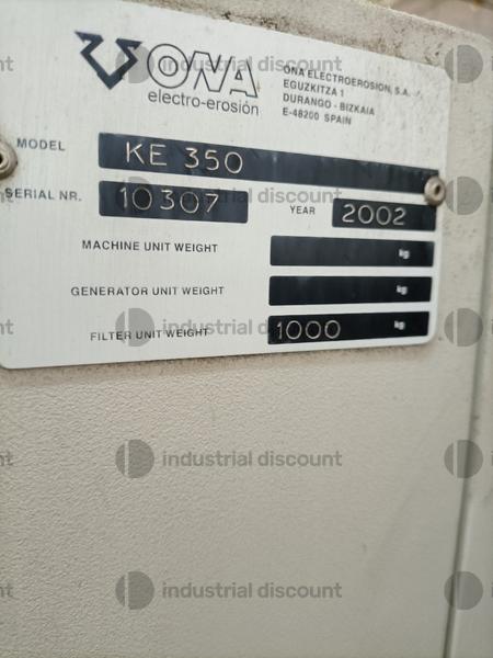 22#9299 Elettroerosione a filo Ona KE 350 in vendita - foto 2