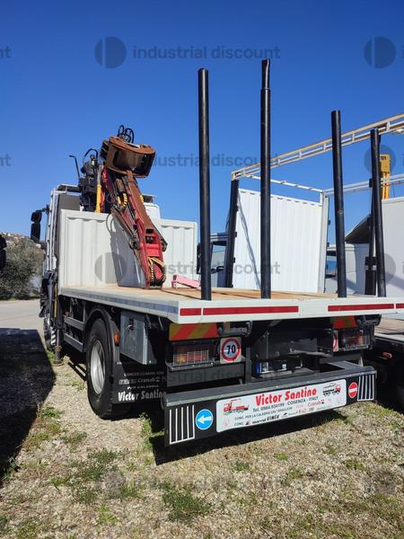 18#9387 Camion IVECO Eurotrakker a pianale con Gru e pinza per legna in vendita - foto 3