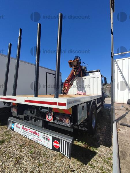 18#9387 Camion IVECO Eurotrakker a pianale con Gru e pinza per legna in vendita - foto 4