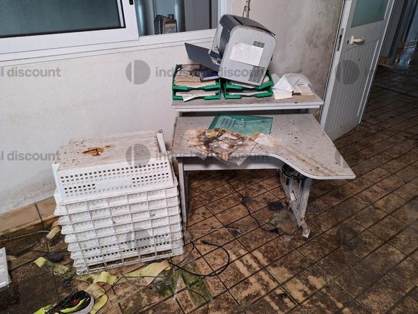 22#9389 Ceste bianche per alimenti e pedana in acciaio inox in vendita - foto 1