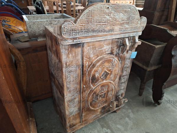 8#9425 Canoa Borneo e Armadietto con Sculture Timor in vendita - foto 10