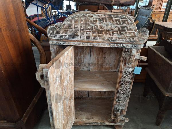 8#9425 Canoa Borneo e Armadietto con Sculture Timor in vendita - foto 12