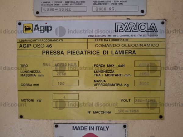 6#9460 Pressa piegatrice in vendita - foto 6