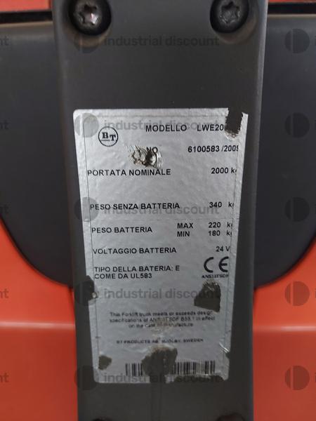 13#9470 Transpallet elettrico BT LWE200 in vendita - foto 3