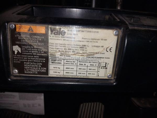 22#9470 Carrello elevatore Yale ERP16VT SWB E2430 in vendita - foto 6