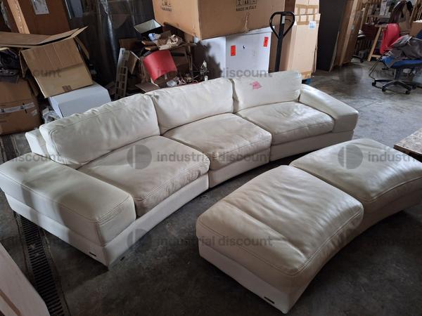 10#9481 Divano in pelle bianco in vendita - foto 2